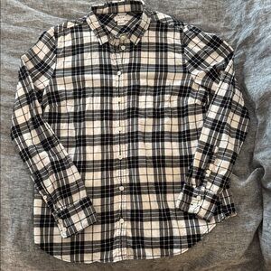 J. Crew Factory Re-Imagined Cotton Plaid Lightweight Flannel Shirt- Women’s M